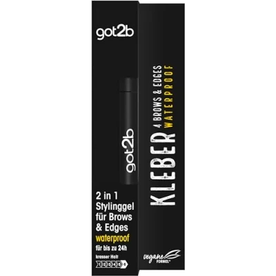 Immagine di got2b Colla 4 Brows &amp; Edges Waterproof (16 ml), 2 in 1 Brow Gel Hair Mascara, resistente al sudore e all&#039;acqua fino a 24 ore, con pratica spazzola per capelli acconciature bordi