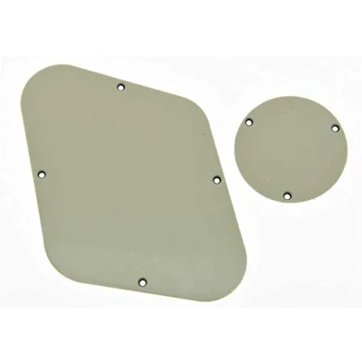 Immagine di Dopro LP Piastra di Controllo Posteriore Interruttore Cavità Copertura Per USA Gibson Les Paul Invecchiato Bianco 3 Ply