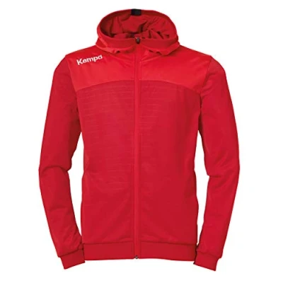 Immagine di Kempa Emotion 2.0 Hood Jacket, Felpa Uomo, Rosso Scuro/Rosso (Chili Red/Red), L