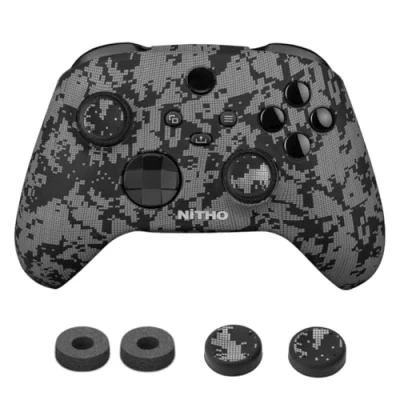 Immagine di NiTHO Gaming Kit per Controller Xbox Serie X/S, Include Protettiva Silicone Cover, Anelli di Precisione, Copri Levette Analogiche, Migliora il Controllo del Gioco X/S Camo