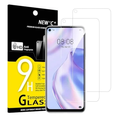 Immagine di NEW&#039;C 2 Pezzi, Vetro Temperato per Huawei P40 Lite 5G, [Non 4G] Pellicola Prottetiva Anti Graffio, Impronte, Durezza 9H, 0,33mm Ultra Trasparente, Resistente