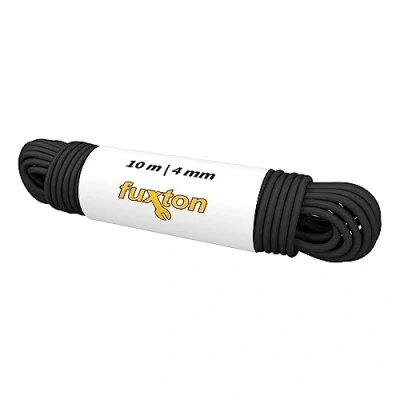 Immagine di fuxton corda elastica 4 mm 10 m nero, elastico (corda di espansione, banda elastica, gomma, per teloni, tensionamento, copertura piscina)