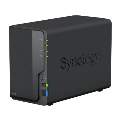 Immagine di Synology DS223 Discstation NAS a 2 bay (Realtek RTD1619B Quad Core 2GB Ram 1xRJ 45 1GbE) 8TB Bundle con 2x HAT3300 4T