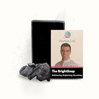 Immagine di acido salicilico Sapone di bellezza con 5 principi attivi: carbone attivo, kojico, niacinamide ed aloe vera per esfoliante, Levigante, Lenitiva,illuminante aiuta a purificare i pori 80g