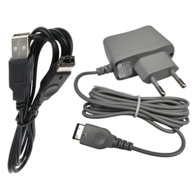 Immagine di Link e : Caricatore di Rete Cavo USB per l&#039;Alimentazione Compatibile con la Console Nintendo GBA SP (Gameboy Advance SP) DS (Primo Modello)