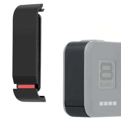 Immagine di SOONSUN Alluminio 33ft Impermeabile Sostituzione Della Copertura Batteria Porta Laterale per GoPro Hero 8 Black Action Camera