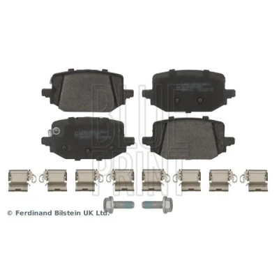 Immagine di BLUE PRINT ADBP420120 Kit pastiglie freno Assale posteriore con segnalatore acustico usura materiale di fissaggio