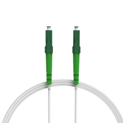 Immagine di nexinex cavo in fibra ottica bianca OS2 da LC/APC a (3 m) patch fibre ottiche monomodale/monomode simplex LC/LC