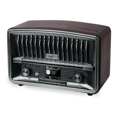 Immagine di Muse, radio digitale DAB+ FM, orologio doppio allarme, display LCD (M 135 DBT), 2 x 5 watt, funzione Snooze Sleep, presa USB AUX IN del telefono, grigio scuro,