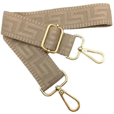 Immagine di Tracolla Regolabile Colorata per Borse Donna Cachi Chiaro, 80 130cm Cinghia della Borsa con Gold Moschettone, Durevole Crossbody Borsa, Chitarra, Moderne Accessori, 3.8cm, 1315