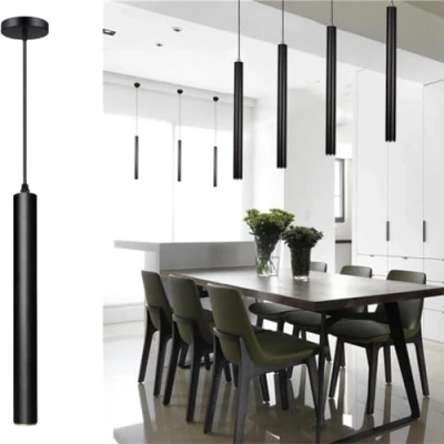 Immagine di Hobaca® 12W Dia 5CM * L 40CM Tubo LED Moderno Lampade a sospensione Luce spot per isola Sala da pranzo Salotto Bar Counter Negozio Soffitto Cucina Lampada incasso