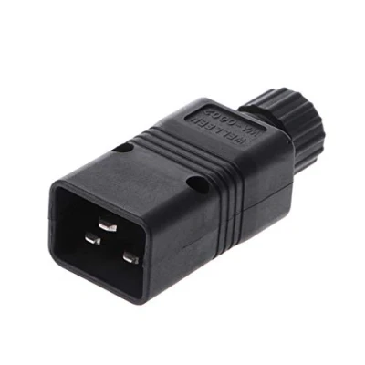 Immagine di SUCHUANGUANG IEC 320 C20 Connettore Maschio Spina di Alimentazione CA Computer 16A 250V ABS