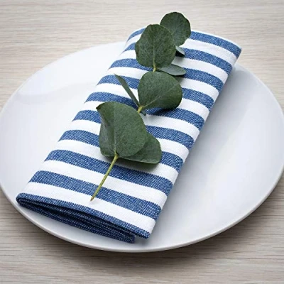 Immagine di Filu Tovaglioli, 100% cotone, blu/bianco (a righe)., 100 % Baumwolle / 8er Pack