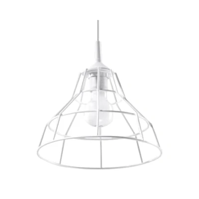 Immagine di lampada a sospensione bianca per il soggiorno E l&#039;ingresso Metallo SOLLUX ANATA SL.0145 moderna da soffitto Loft 1 luce LED 27 *