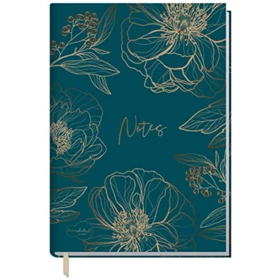 Immagine di Trendstuff by Häfft Taccuino formato A5, a righe, 124 pagine, 62 fogli, ideale come diario, Bullet Journal, quaderno delle idee e per appunti, ecologico sostenibile
