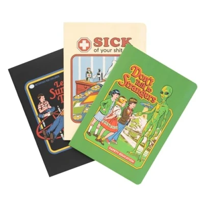 Immagine di Grupo Erik: Set 3 quaderni A5 Steven Rhodes Divertenti Adulti, Pack da personalizzare, appunti con copertina flessibile, carta d&#039;avorio 80g/m²