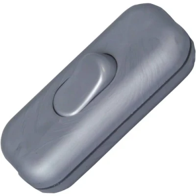 Immagine di Kopp 191320086 Interruttore A filo passante con piastra antistrappo Argento 1 x Off / On 2 pz.
