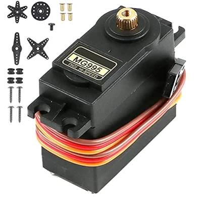 Immagine di MMOBIEL kit servomotore micro 55 g 90 per drone/auto/aeroplano/elicottero/veicoli/robot/Compatibile con progetti Arduino e Raspberry Pi comprensivo di viti 4 bracci servocomando