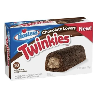 Immagine di Hostess cioccolato Cake Twinkies, 10 pezzi confezionati singolarmente al Spagna Snack con ripieno cremoso, mini torte per spuntini on the go, lunchbox, feste, Goodie Bag Filler