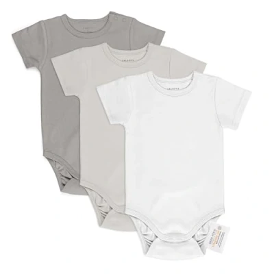 Immagine di LaLoona Body Neonato Manica Corta Cotone 100%, 3 Pezzi Tutine con Bottoni a Pressione, Testato OekoTex Standard 100 Naturale, 74 80 cm