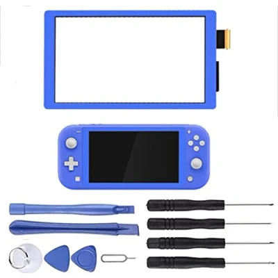 Immagine di NB+ Touch Screen Digitizer per Nintendo Switch Lite 2019 Pannello Lens Vetro Parti di Ricambio Console Gioco con Kit Strumenti Riparazione Non LCD (Blu)