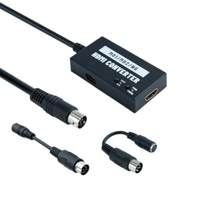 Immagine di Mcbazel Adattatore HDMI per Mega Drive/NEOGEO HDTV, Video Multifunzionale 4:3/16:9, Convertitore 720P/1080P Drive 1/Mega 2/NEOGEO