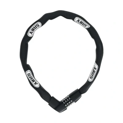 Immagine di ABUS lucchetto a catena Tresor 1385 combinazione in acciaio temprato quadrata di 7 mm spessore livello sicurezza 110 cm nero