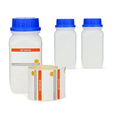 Immagine di Octopus 3 bottiglie a collo largo da 750 ml con tappo vite, di calorie chimiche, laboratorio coperchio come contenitore per laboratorio, cucina o hobby