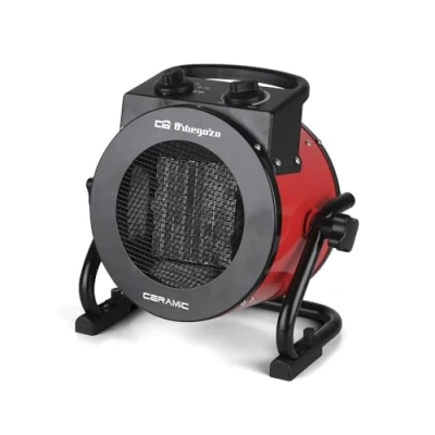 Immagine di Orbegozo FHR2050 Calefactor CERÃ MICO 2000W Riscaldatore ceramico Professionale, 2000 W, Nero/Rosso