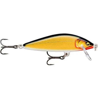 Immagine di Rapala Esca da Pesca Artificiale Spinning Countdown Elite in Balsa per Acqua Dolce Affondante Profondità di Nuoto 1,2m 7,5cm / 10g Prodotta Estonia Gilded Gold Shad