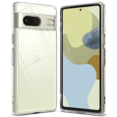 Immagine di Ringke Fusion Compatibile con Cover Google Pixel 7, Custodia Trasparente Sottile Retro Rigido Antiurto Paraurti TPU Clear