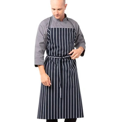 Immagine di Chef Works, B249 grembiule premium, blu scuro e bianco a righe