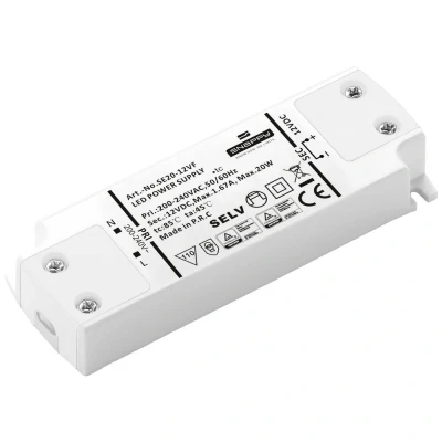 Immagine di Dehner Elektronik SE 20 12VF (12VDC) Trasformatore per LED, Driver LED Tensione costante W 1.67 A 12 V/DC adatto mobili, Protezione sovraccarico,
