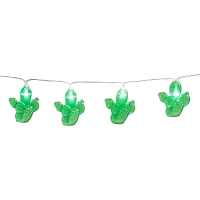 Immagine di Boland 54425 Catena di luci a LED forma cactus, lunghezza 140 cm, tipo batteria 2 batterie AA, decorazione per carnevale, festa tema