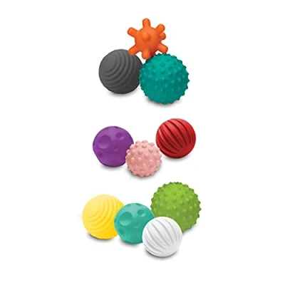Immagine di Infantino Textured Multi Ball Set Toy for Sensory Exploration and Engagement Ages 6 Months up, 10 Piece