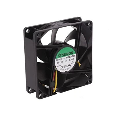 Immagine di Sunon Ventola 80 x 25 mm, EF80251S1 G99 DC 12 V, 3200 giri/min, 33 dBA