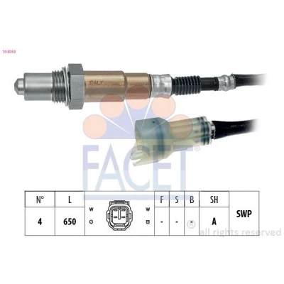 Immagine di FACET 10.8563 Sonda lambda riscaldato, planare, Filettatura prelubrificata SUZUKI: SWIFT 3, Wagon R+ II Hatchback, SX4 I Hatchback