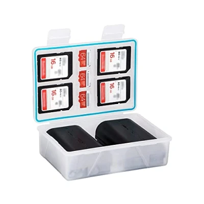 Immagine di JJC Custodia per scheda di memoria Supporto SD 4 schede + 3 micro 2 batterie fotocamera