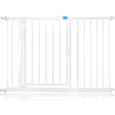 Immagine di Bettacare Cancello per Scale Auto Close, 118,2 cm 125,2 cm, Bianco, di Sicurezza a Pressione, Cancelletto Bambini, Barriera Porte, Corridoi e Spazi