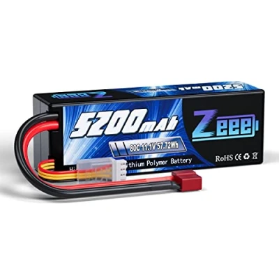Immagine di Zeee 3S Lipo Batteria 11,1V 80C 5200mAh RC Hardcase con Connectore Deans T Spina per Evader BX Veicolo Auto LKW Truggy Nave Modells Hobby