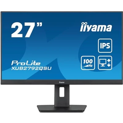 Immagine di Iiyama XUB2792QSU B6 Business Monitor LED ERP F (A G) 68.6 cm (27 pollici) 2560 x 1440 Pixel 16:9 0.4 ms HDMI ™, DisplayPort, Cuffie (jack da 3,5 mm), USB