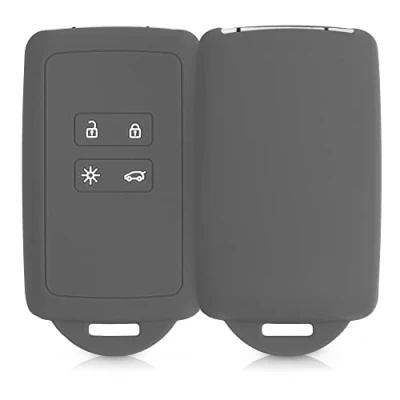 Immagine di kwmobile Custodia Compatibile con Renault 4 tasti Smart Key (solo Keyless Go) Cover Chiavi Auto Protezione Copri Telecomando Chiave Copertura grigio scuro