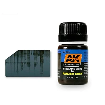 Immagine di Ak interactive (AK00069) Wash 35 ml Panzer Grey Streaking Grime