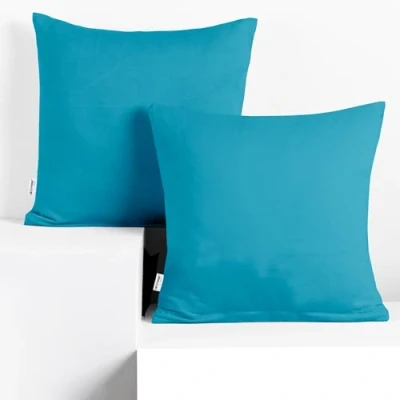 Immagine di DecoKing 2 federe 40 x cm, in cotone, con chiusura lampo ciano, ambra