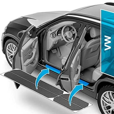 Immagine di uProtect Battitacco Auto Antigraffio Pellicola per VW Tiguan 3 (III) CT I 2024 2025 Protezione Accessori Tuning Portiera Filo A Carbone