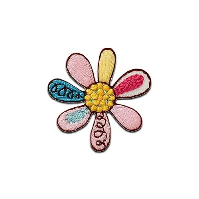 Immagine di Mono Quick Fiore colorato Toppe Termoadesive Patch Toppa Ricamate, Misura: 3,6 x 3,4 cm