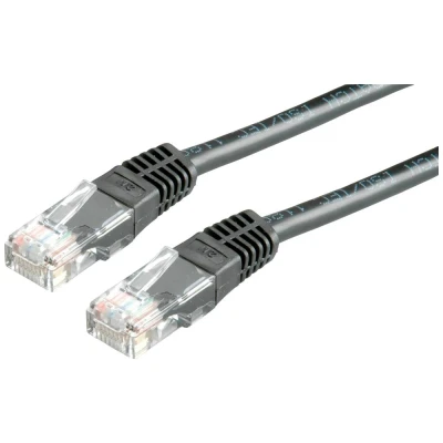 Immagine di Value 21.99.1585 RJ45 cavo di rete, patch CAT 6 U/UTP 10.00 m Nero non schermato 1 pz.