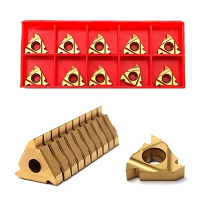 Immagine di Maizoon Lame per Tornio con Inserti in Carburo di Diamante CNC, Fresatura 10 Pezzi 16IR AG60 Strumenti DZ13
