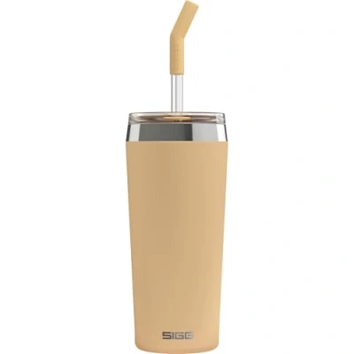 Immagine di SIGG Helia Muted Peach Tazza termica (0.6 L), portatile con doppia parete isolante, acciaio ermetica cannuccia integrata, Per bevande fredde e calde