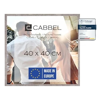 Immagine di CABBEL cornice 40x40 cm, Grigio (Calcestruzzo), robusta in legno MDF, plexiglass infrangibile, da appendere e